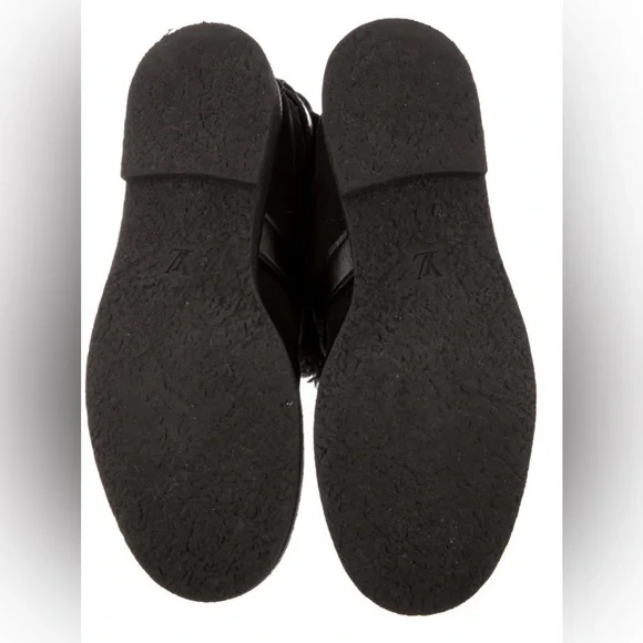 Louis Vuitton women shearling suede boots black - Picture 5 of 11